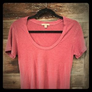James Peres size 2 scoop neck tee
